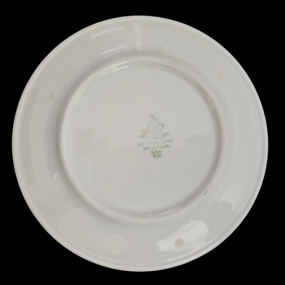 Shenango China Green Band Restaurant Plate 6.25" Vintage USA - Picture 3 of 4
